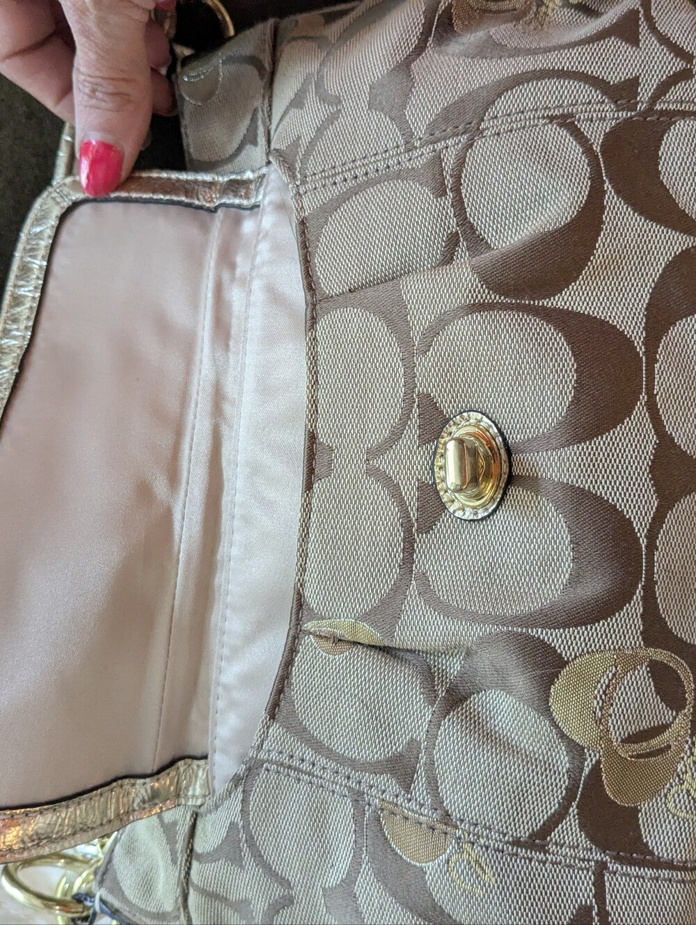 NWOT with Satin Storage Bag COACH GROOVY POPPY #J1193-18756 - Picture 6 of 8